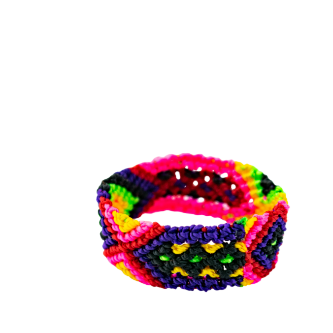Friendship Macrame Woven Ring - Mexico-Jewelry-Rebeca y Francisco (Mexico)-Lumily MZ Fair Trade Nena & Co Hiptipico Novica Lucia's World emporium