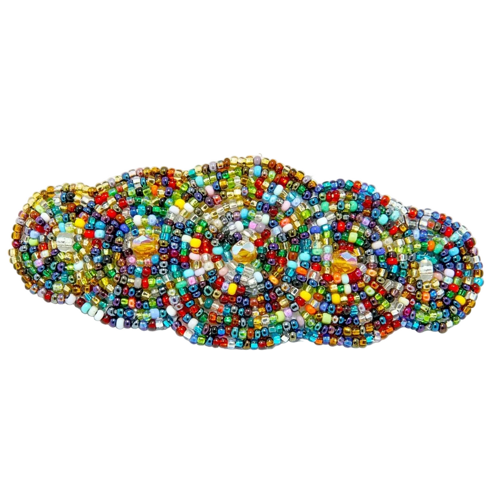 Andrea Seed Bead Boho Hair Barrette - Guatemala-Accessories-Lumily-Multicolor-Lumily MZ Fair Trade Nena & Co Hiptipico Novica Lucia's World emporium