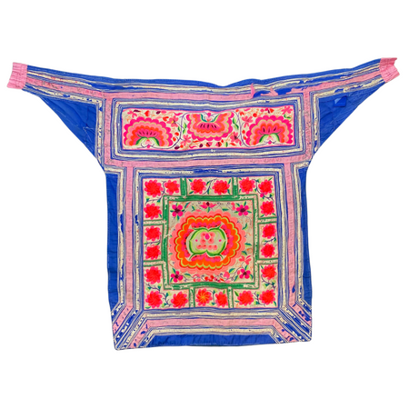 Hmong Traditional Baby Carrier Textile - Thailand-Textile-Lumily-Blue & Pink-Lumily MZ Fair Trade Nena & Co Hiptipico Novica Lucia's World emporium