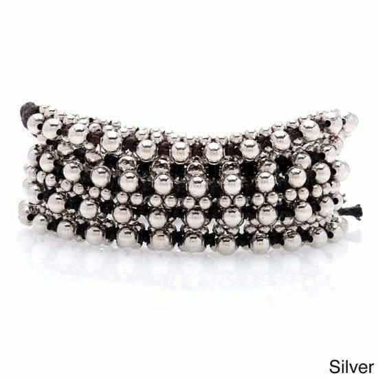 Brass Bead Five Wrap Bracelet - Thailand-Jewelry-Lumily-Silver-Lumily MZ Fair Trade Nena & Co Hiptipico Novica Lucia's World emporium