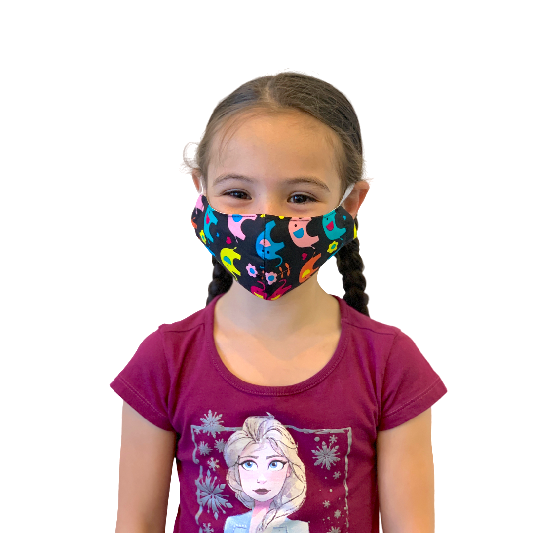 Child 2-4 Reusable Face Mask with Filter Pocket 100% Cotton - Thailand-Apparel-Peil-Lumily MZ Fair Trade Nena & Co Hiptipico Novica Lucia's World emporium