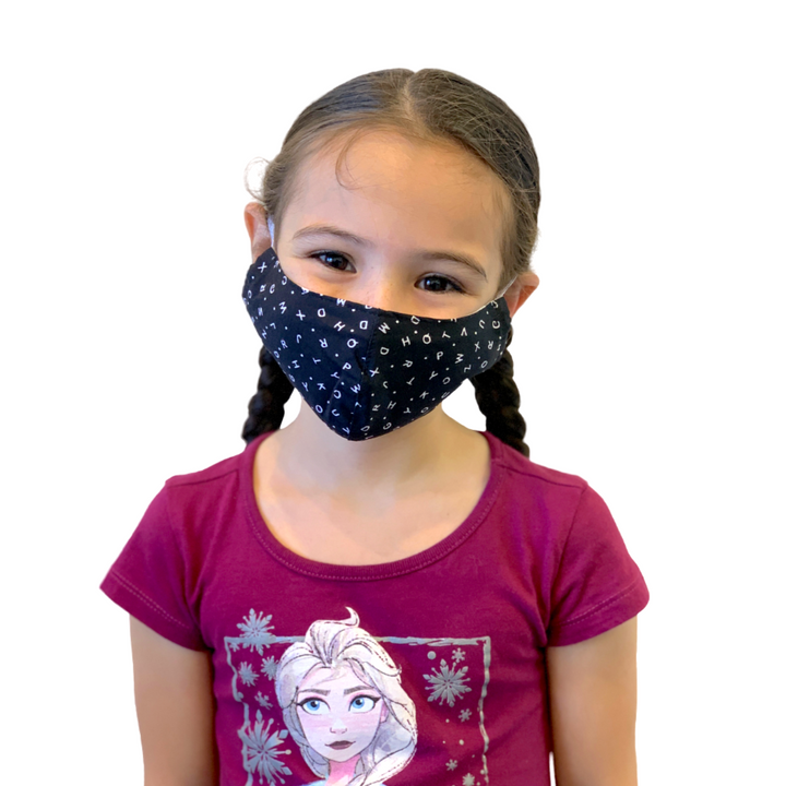 Child 2-4 Reusable Face Mask with Filter Pocket 100% Cotton - Thailand-Apparel-Peil-ABC-Lumily MZ Fair Trade Nena & Co Hiptipico Novica Lucia's World emporium