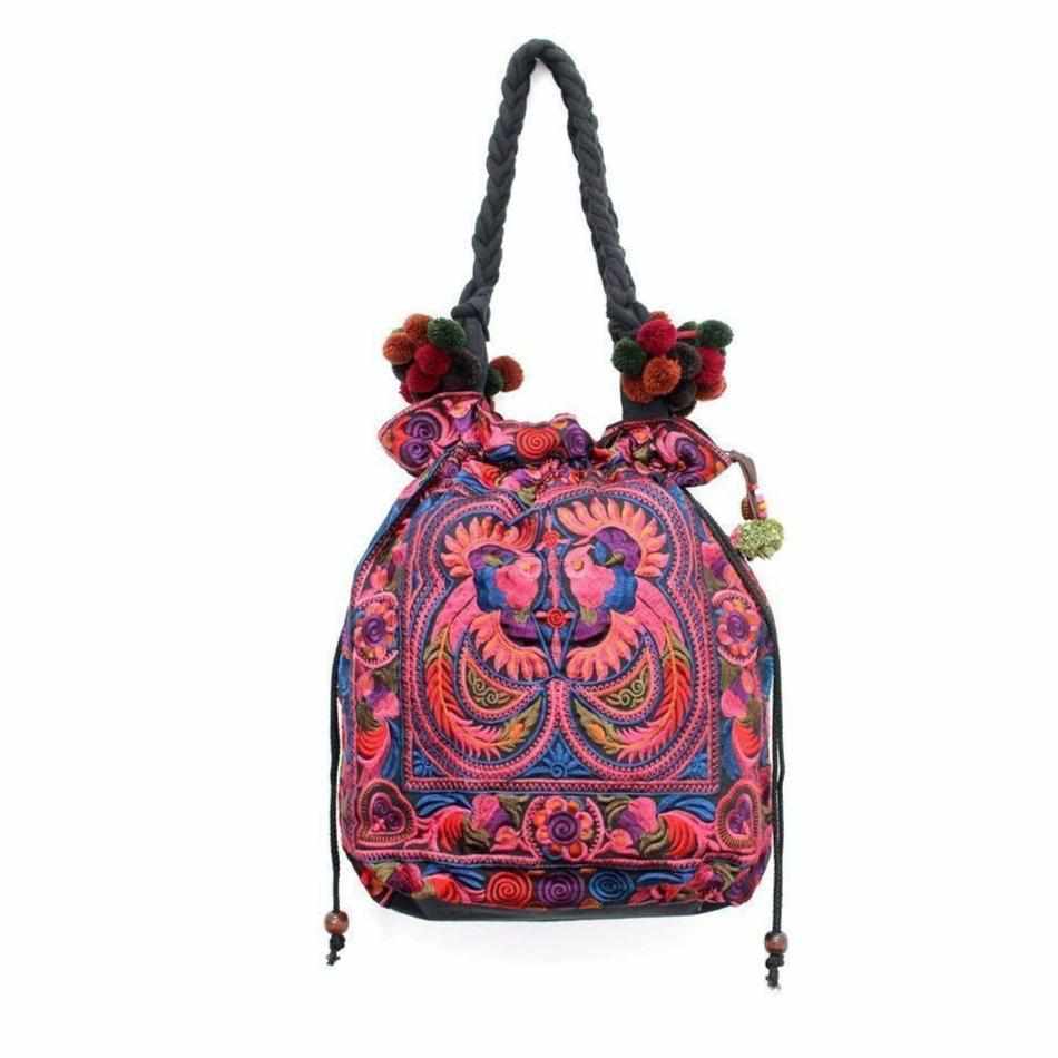 Cinch Hmong Embroidered Shoulder Purse Thailand – Lumily