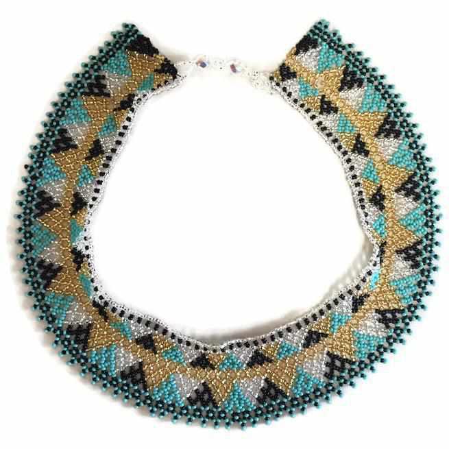 Collar Seed Bead Bella Necklace - Guatemala-Jewelry-Lumily-Turquoise-Lumily MZ Fair Trade Nena & Co Hiptipico Novica Lucia's World emporium