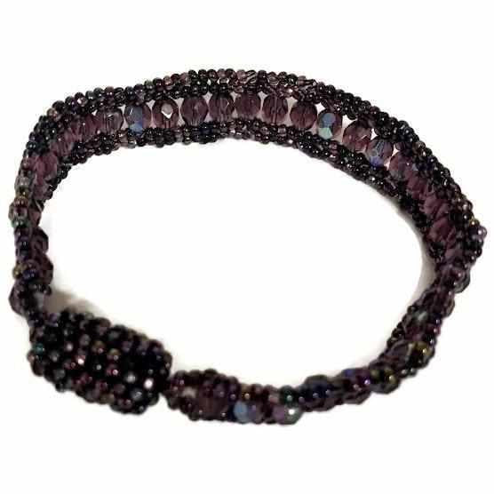 Confetti Magnetic Beaded Bracelet - Guatemala-Jewelry-Lumily-Purple-Lumily MZ Fair Trade Nena & Co Hiptipico Novica Lucia's World emporium
