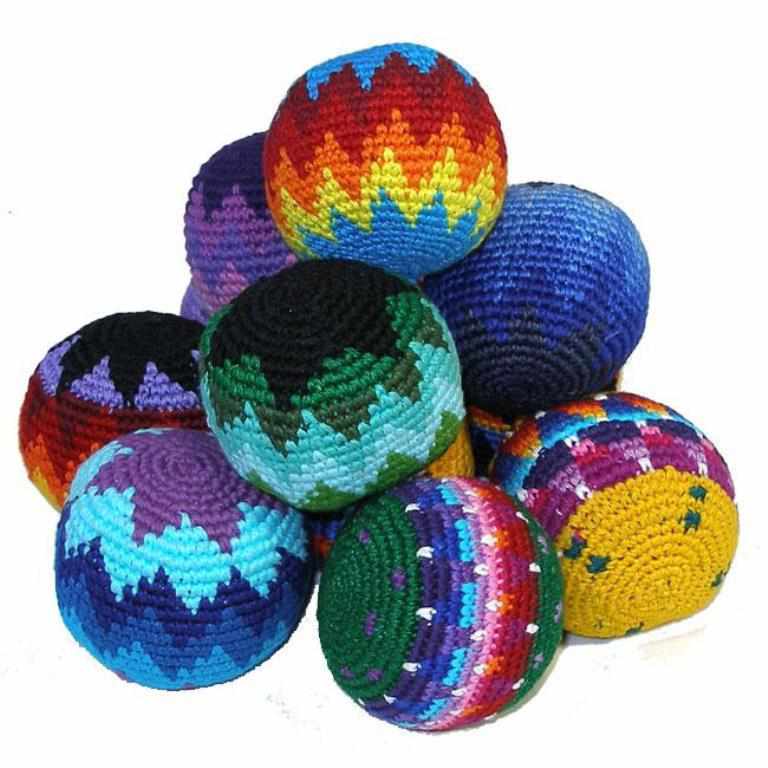 Crochet Multicolor Hacky Sack Stress Ball | Bocce Ball - Guatemala-Accessories-Juana (GU)-Assorted-Lumily MZ Fair Trade Nena & Co Hiptipico Novica Lucia's World emporium