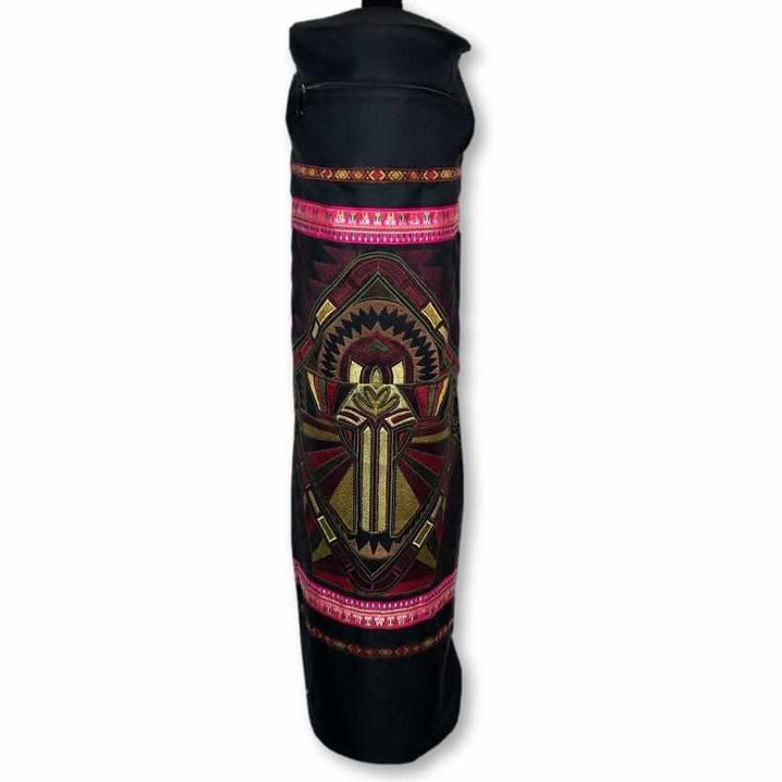 Deco Jaw Embroidered Yoga Bag - Thailand-Bags-Wichai Shop-Mocha-Lumily MZ Fair Trade Nena & Co Hiptipico Novica Lucia's World emporium