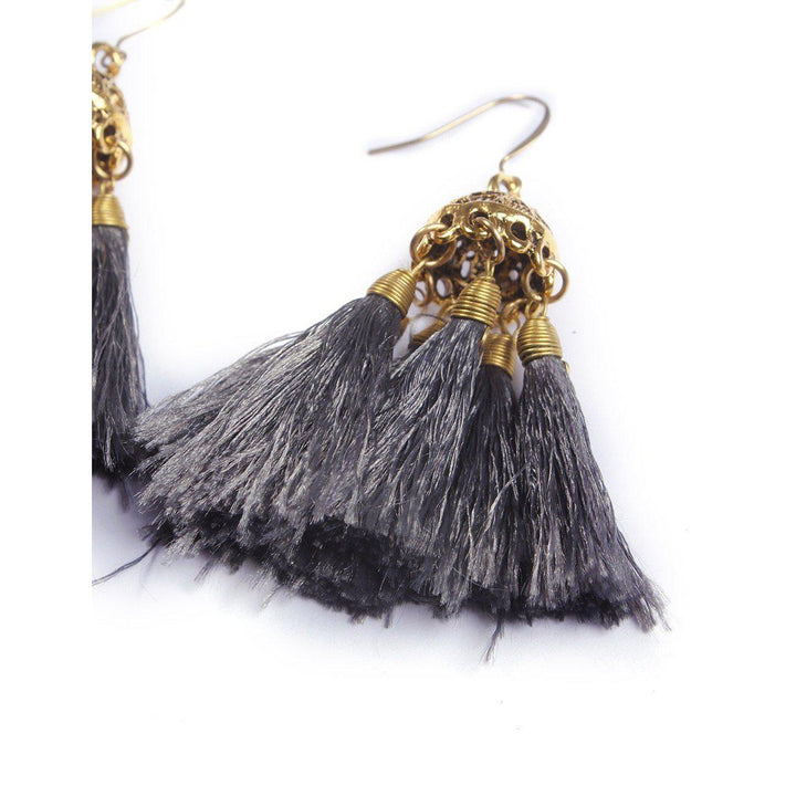 Dome Tassel Earrings - Thailand-Jewelry-Kannika Chimkam-Lumily MZ Fair Trade Nena & Co Hiptipico Novica Lucia's World emporium