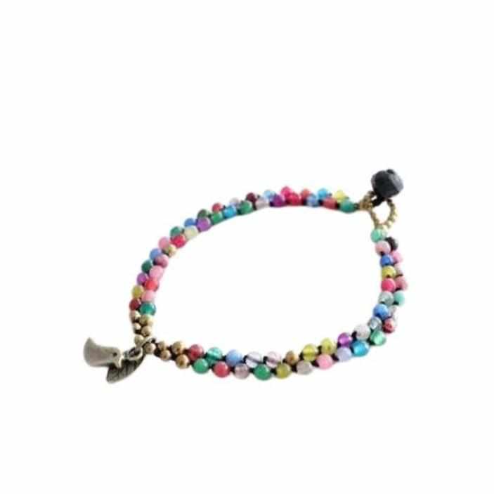 Dove & Leaf Beaded Bracelet - Thailand-Bracelets-VKP Handicraft-Multi-Lumily MZ Fair Trade Nena & Co Hiptipico Novica Lucia's World emporium