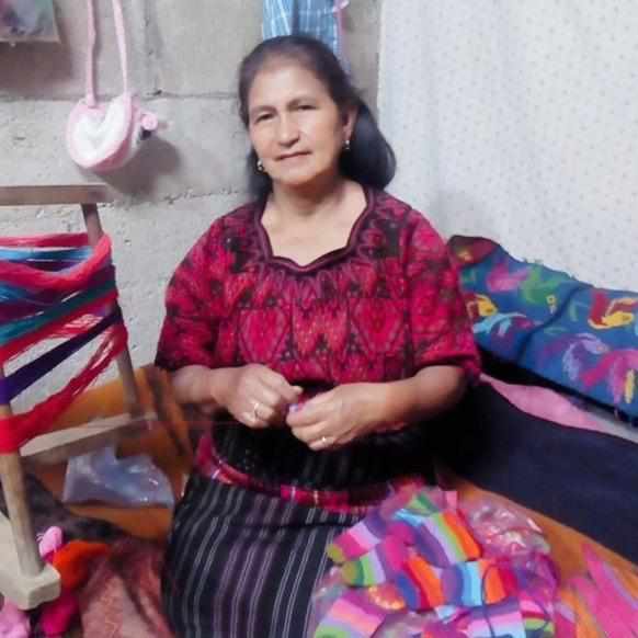 Earbud Round Crochet Coin Purse | Keychain - Guatemala-Keychains-Juana (GU)-Lumily MZ Fair Trade Nena & Co Hiptipico Novica Lucia's World emporium