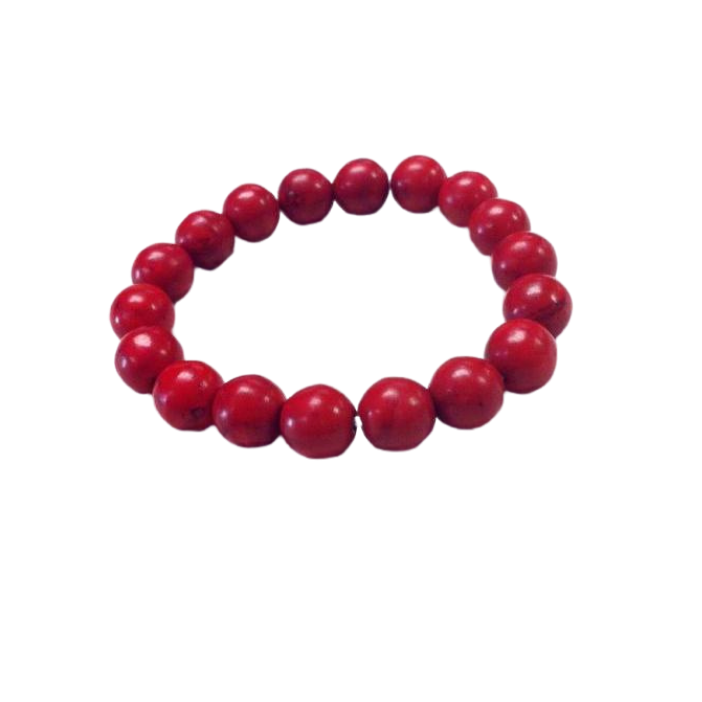 Elastic Bead Ball Stackable Bracelet - Thailand-Jewelry-Lumily-Red-Lumily MZ Fair Trade Nena & Co Hiptipico Novica Lucia's World emporium