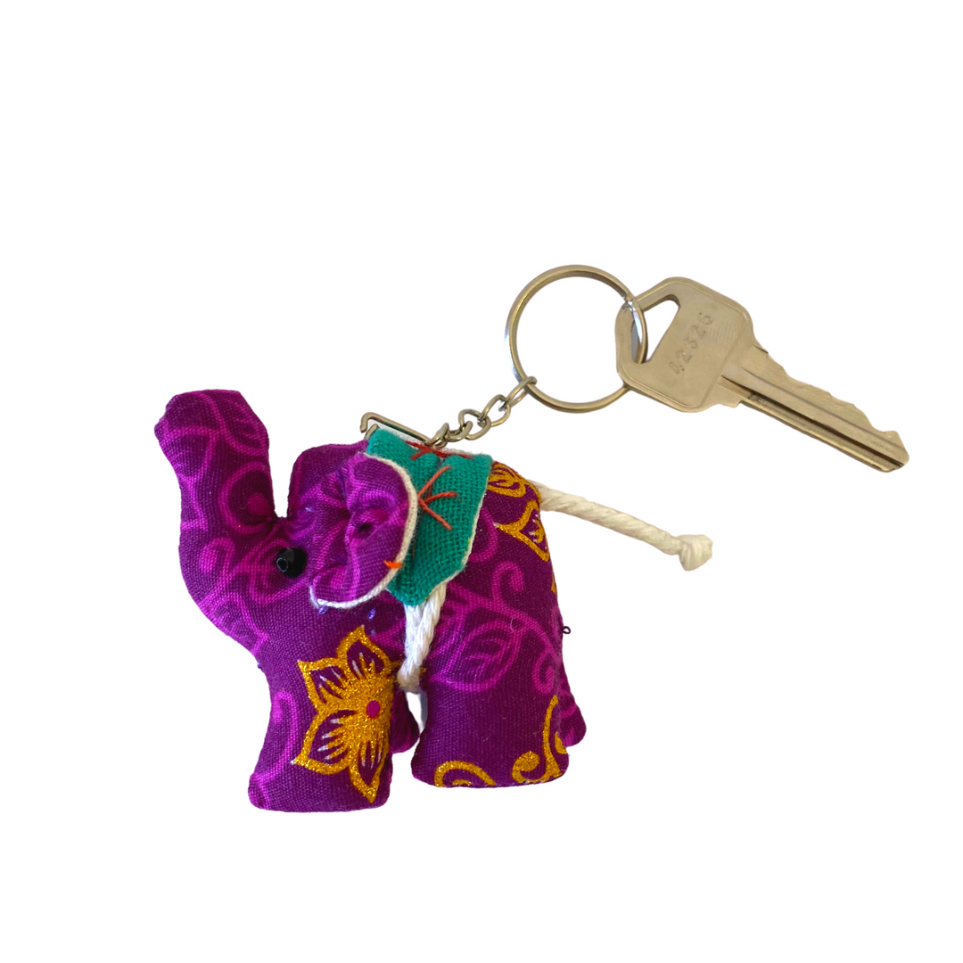 Keyring Mini Elephant Bag Decoration- Thailand-Keychains-Wichai (Hmong Bags - TH)-Assorted-Lumily MZ Fair Trade Nena & Co Hiptipico Novica Lucia's World emporium