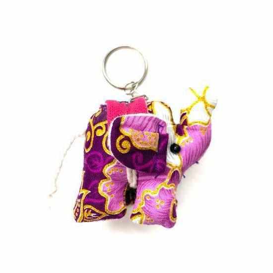 Keyring Mini Elephant Bag Decoration- Thailand-Keychains-Lumily-Assorted-Lumily MZ Fair Trade Nena & Co Hiptipico Novica Lucia's World emporium