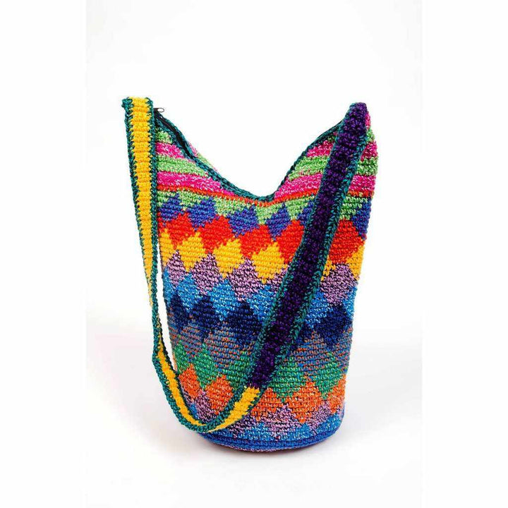 Eliza Crochet Multicolor Boho Bag - Guatemala-Bags-Don Miguel (Tipicos el Paisaje - GU)-Lumily MZ Fair Trade Nena & Co Hiptipico Novica Lucia's World emporium