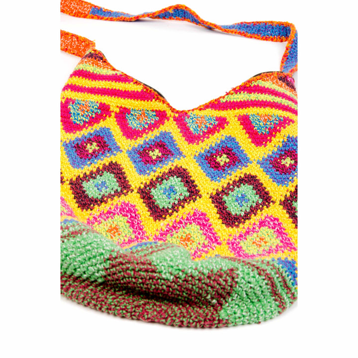 Eliza Crochet Multicolor Boho Bag - Guatemala-Bags-Lumily-Lumily MZ Fair Trade Nena & Co Hiptipico Novica Lucia's World emporium
