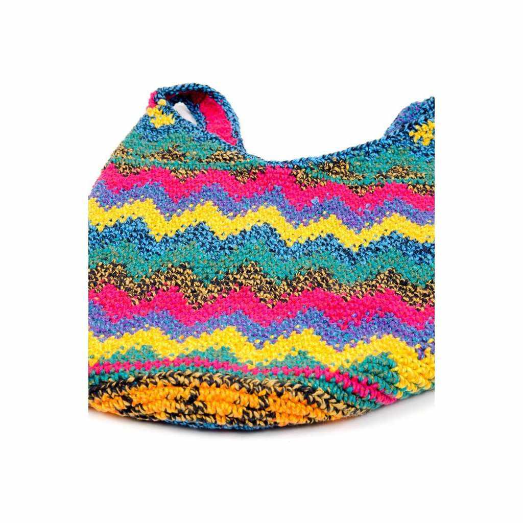 Eliza Crochet Multicolor Boho Bag - Guatemala-Bags-Don Miguel (Tipicos el Paisaje - GU)-Lumily MZ Fair Trade Nena & Co Hiptipico Novica Lucia's World emporium