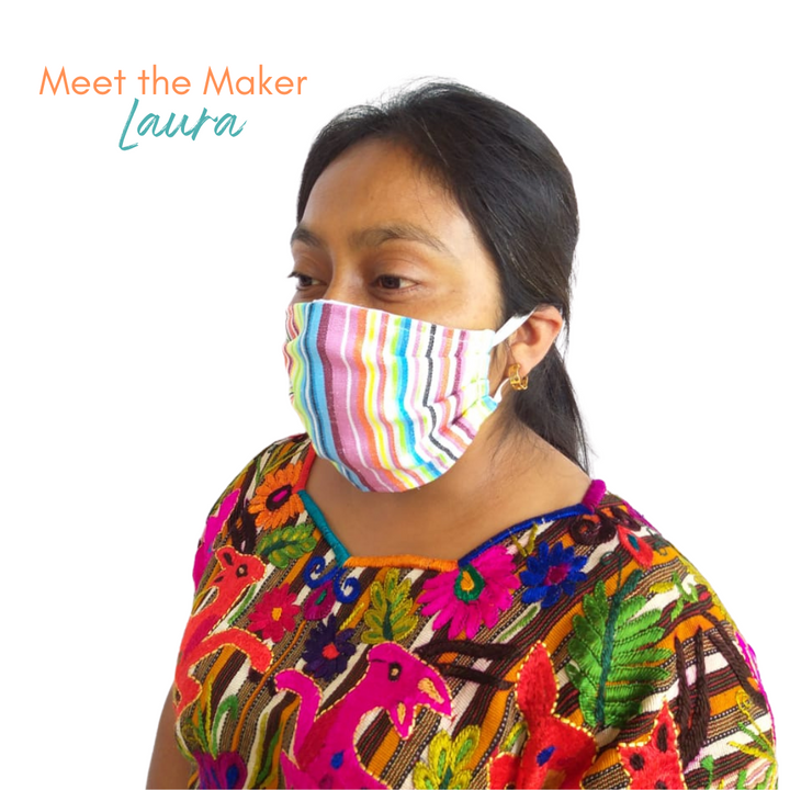 Festival Pleated Face Mask with Filter Pocket - Guatemala-Apparel-Laura & Francisco-Lumily MZ Fair Trade Nena & Co Hiptipico Novica Lucia's World emporium