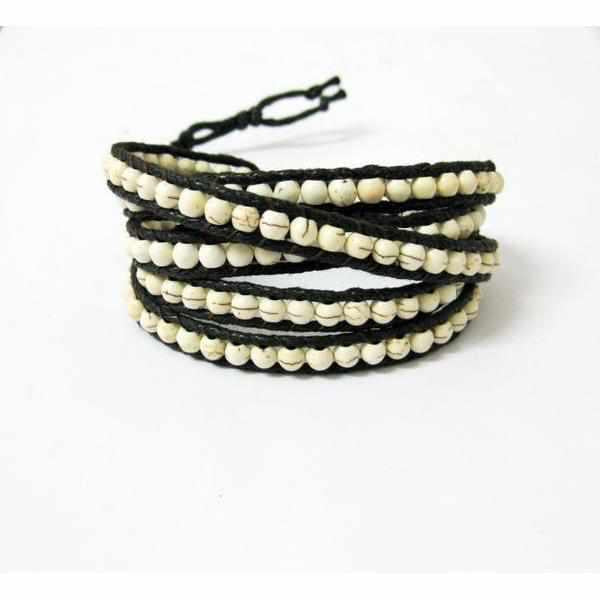Five Wrap Leather Bracelet - Thailand-Jewelry-Lumily-Winter-Lumily MZ Fair Trade Nena & Co Hiptipico Novica Lucia's World emporium