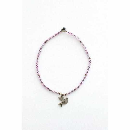 Flourish Bird Dove Beaded Necklace - Thailand-Jewelry-Lumily-Lumily MZ Fair Trade Nena & Co Hiptipico Novica Lucia's World emporium