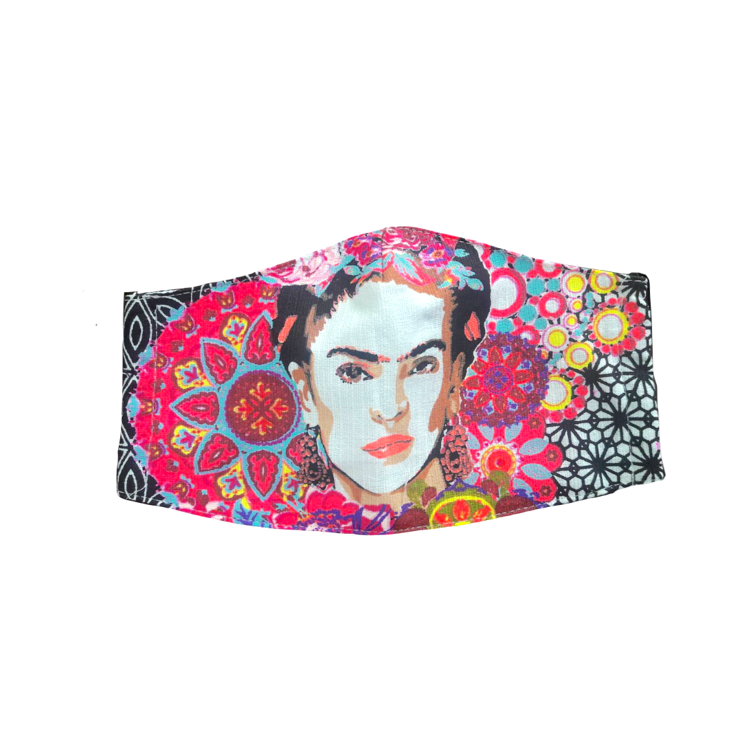 Frida Kahlo Face Mask with Filter Pocket - Thailand-Apparel-Nun-Multicolor-Lumily MZ Fair Trade Nena & Co Hiptipico Novica Lucia's World emporium
