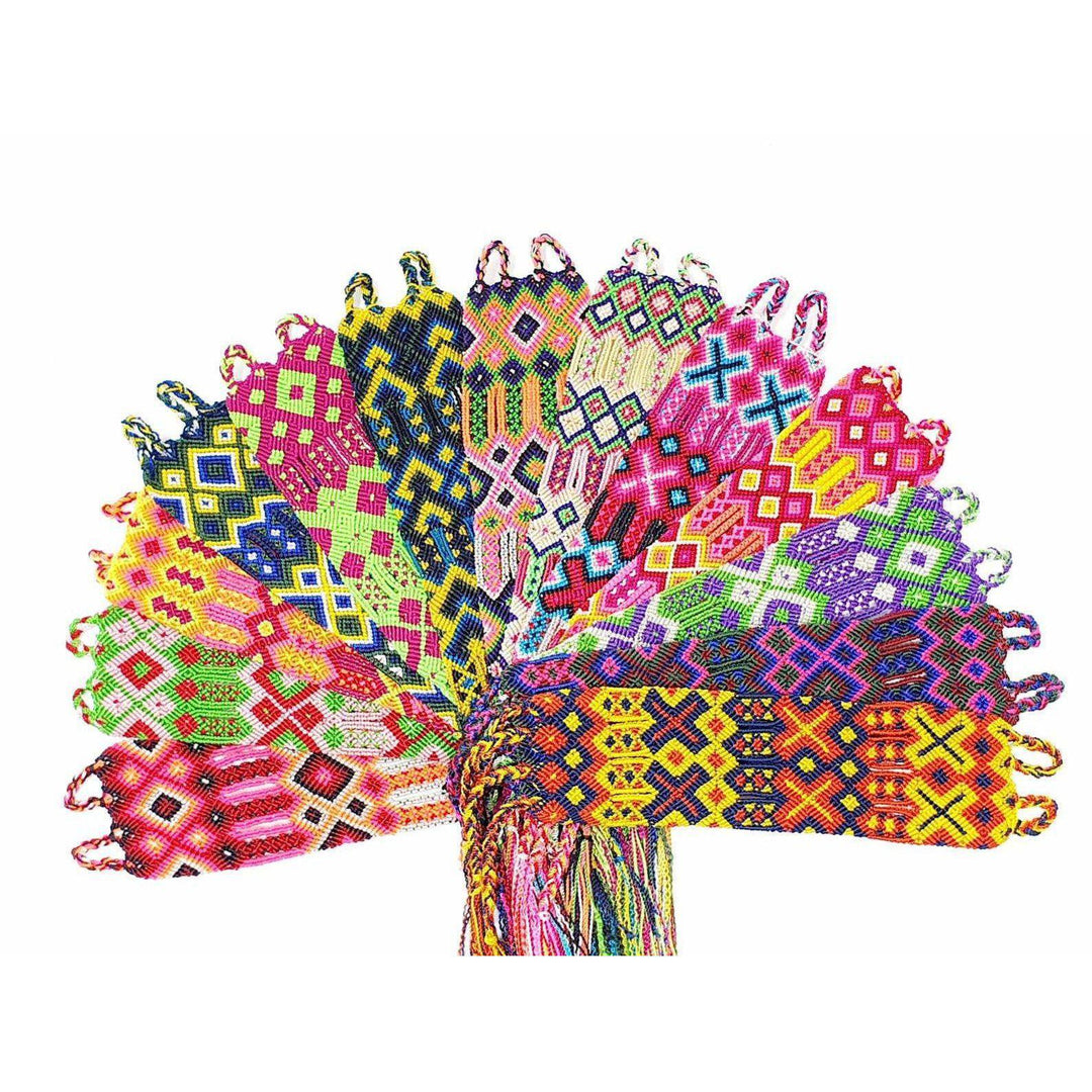 Friendship Woven Boho String Bracelet (4 Sizes) - Mexico-Jewelry-Lumily-Large-Lumily MZ Fair Trade Nena & Co Hiptipico Novica Lucia's World emporium