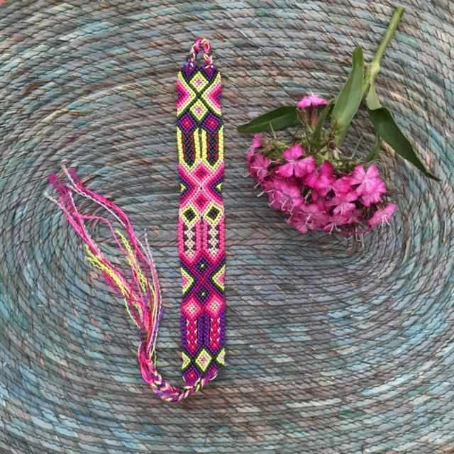 Friendship Woven String Bracelet - Choose Color - Mexico  Friendship bracelets,  String bracelet, Embroidery bracelets