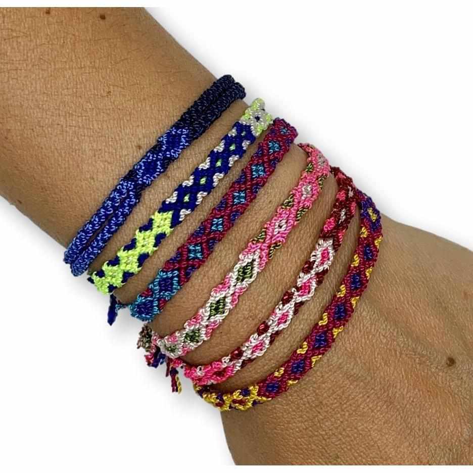 Friendship Woven Boho String Bracelet (4 Sizes) - Mexico-Jewelry-Lumily-X-Small-Lumily MZ Fair Trade Nena & Co Hiptipico Novica Lucia's World emporium