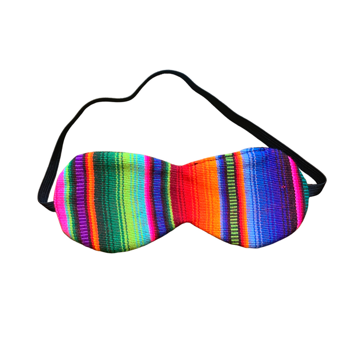 Hacienda Sarape Multicolor Eye Sleep Mask Cover - Guatemala-Apparel-Laura y Francisco (GU)-Lumily MZ Fair Trade Nena & Co Hiptipico Novica Lucia's World emporium