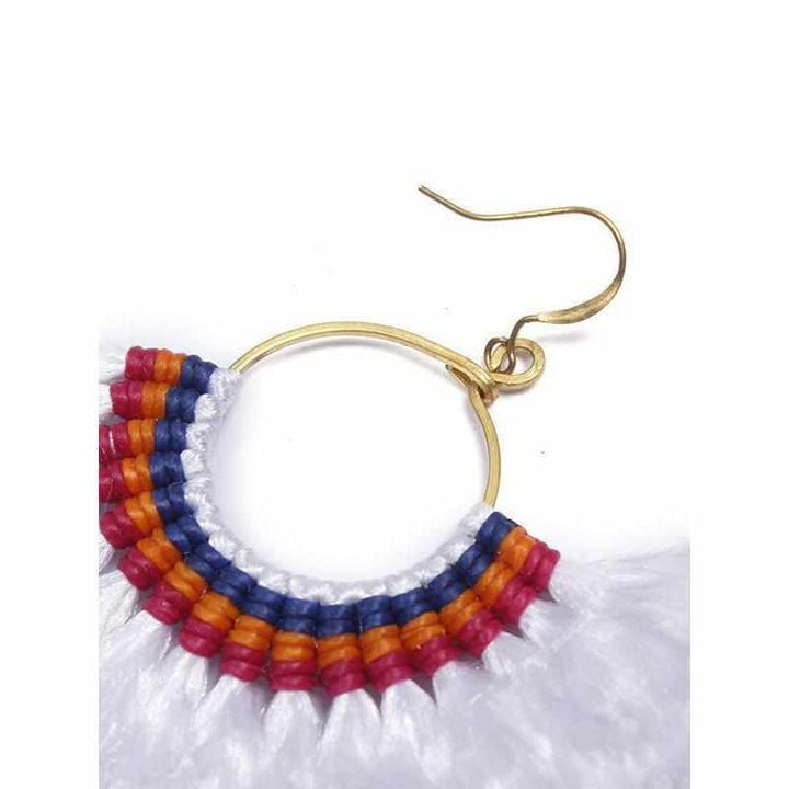 Half Moon Silk Tassel Earrings - Thailand-Jewelry-Kannika Chimkam-Lumily MZ Fair Trade Nena & Co Hiptipico Novica Lucia's World emporium