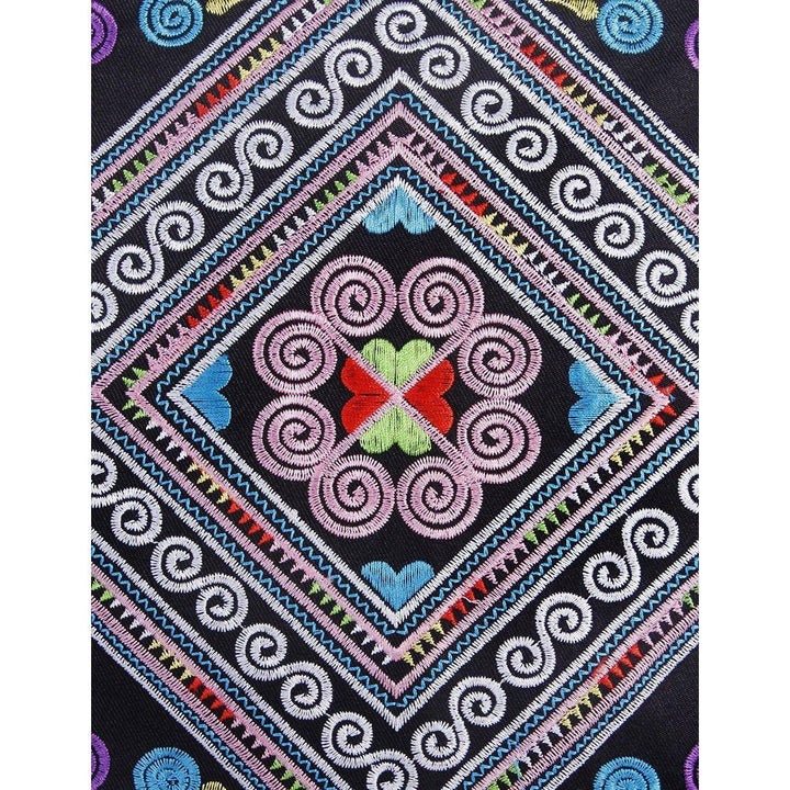 Hmong Diamond Embroidered Pillow Cover - Thailand-Decor-Lumily-Lumily MZ Fair Trade Nena & Co Hiptipico Novica Lucia's World emporium