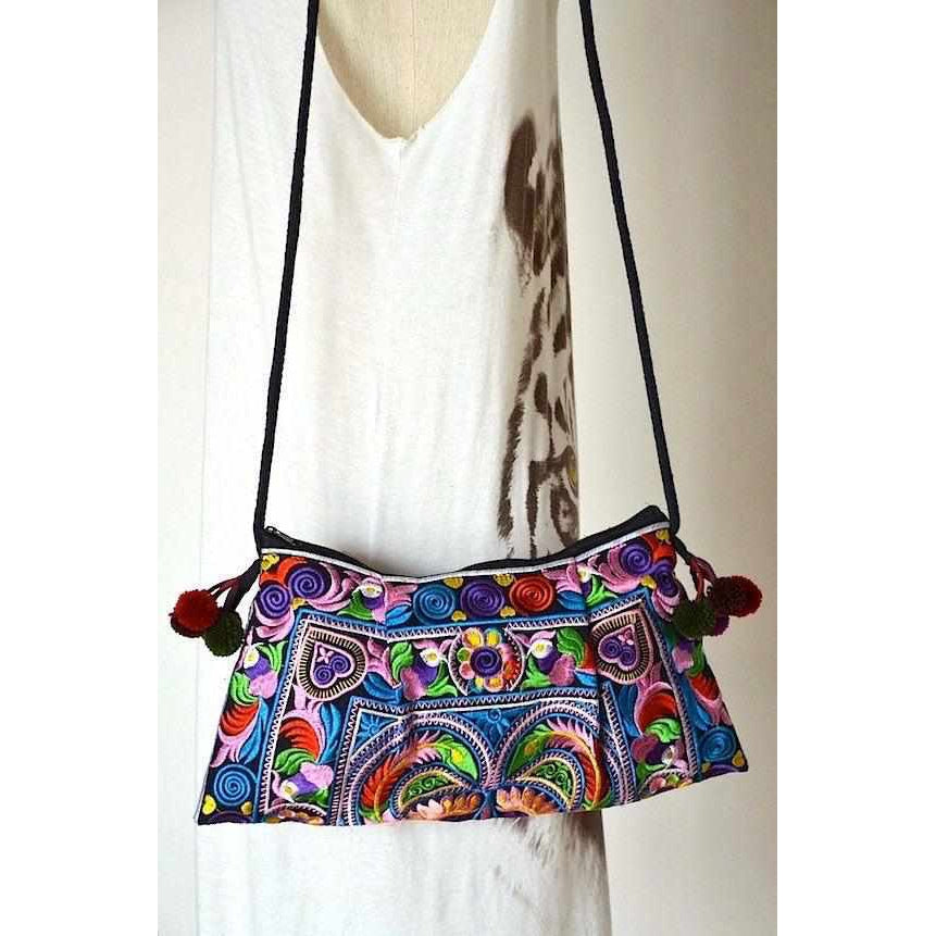 Leyla Embroidered Crossbody Purse - Thailand-Bags-Lumily-Candy-Lumily MZ Fair Trade Nena & Co Hiptipico Novica Lucia's World emporium
