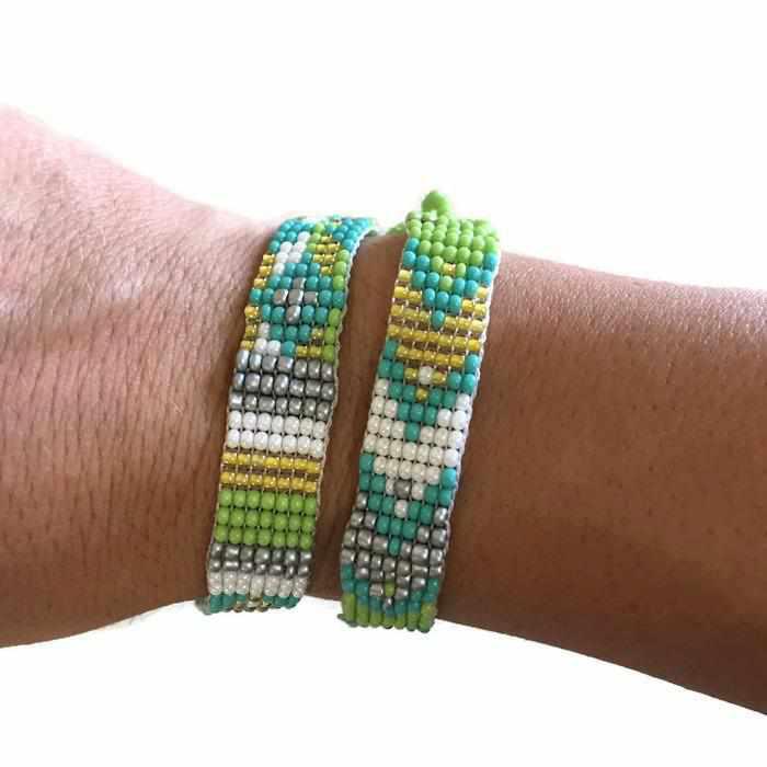 Lily Choker / Wrap Bracelet - Guatemala-Jewelry-Lumily-Green-Lumily MZ Fair Trade Nena & Co Hiptipico Novica Lucia's World emporium
