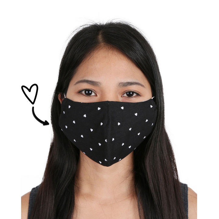Luna Reusable Cotton Face Mask with Filter Pocket - Thailand-Apparel-Peil-Lumily MZ Fair Trade Nena & Co Hiptipico Novica Lucia's World emporium