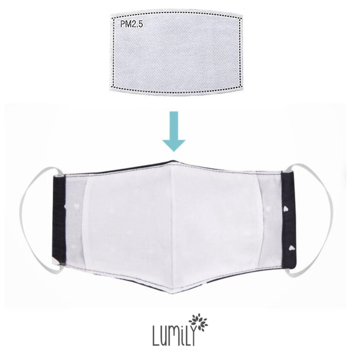 Luna Reusable Cotton Face Mask with Filter Pocket - Thailand-Apparel-Peil-Lumily MZ Fair Trade Nena & Co Hiptipico Novica Lucia's World emporium