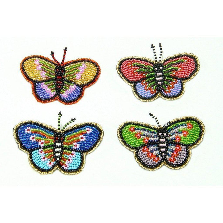 Mariposa | Butterfly Seed Bead Snap Barrette - Guatemala-Accessories-Lumily-Lumily MZ Fair Trade Nena & Co Hiptipico Novica Lucia's World emporium