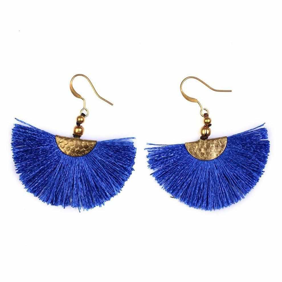 Mini Cleo Tassel Earrings - Thailand-Jewelry-Nu Shop-Lumily MZ Fair Trade Nena & Co Hiptipico Novica Lucia's World emporium