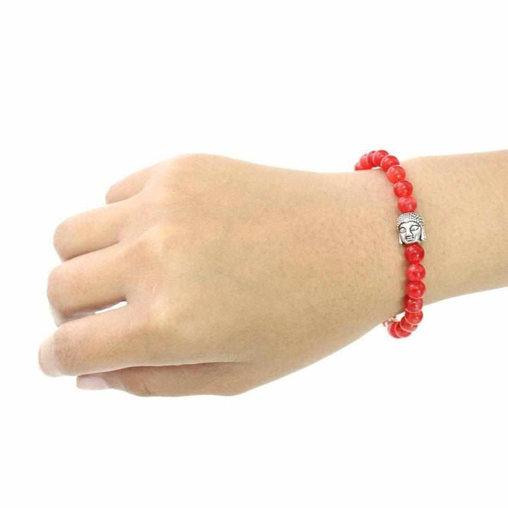 Namaste Chakra Elastic Bracelet - Thailand-Jewelry-Lumily-Red-Lumily MZ Fair Trade Nena & Co Hiptipico Novica Lucia's World emporium
