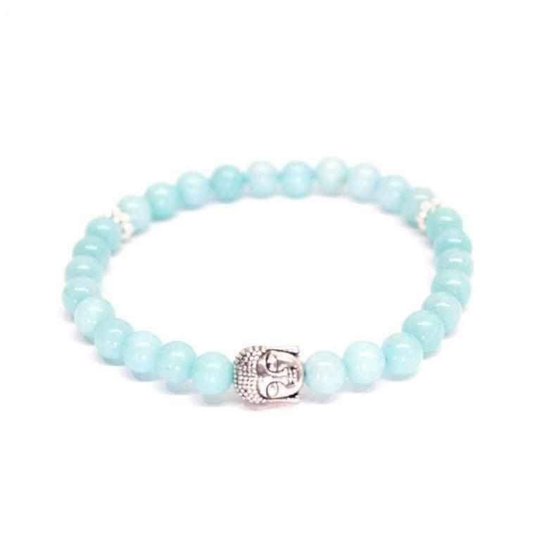 Namaste Chakra Elastic Bracelet - Thailand-Jewelry-Lumily-Light Blue-Lumily MZ Fair Trade Nena & Co Hiptipico Novica Lucia's World emporium
