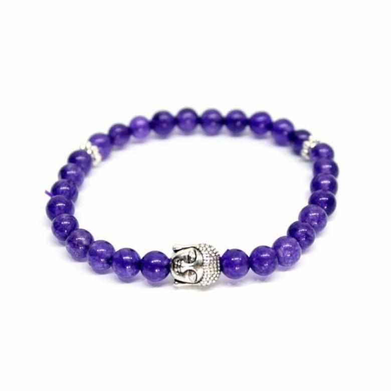 Namaste Chakra Elastic Bracelet - Thailand-Jewelry-Lumily-Purple-Lumily MZ Fair Trade Nena & Co Hiptipico Novica Lucia's World emporium