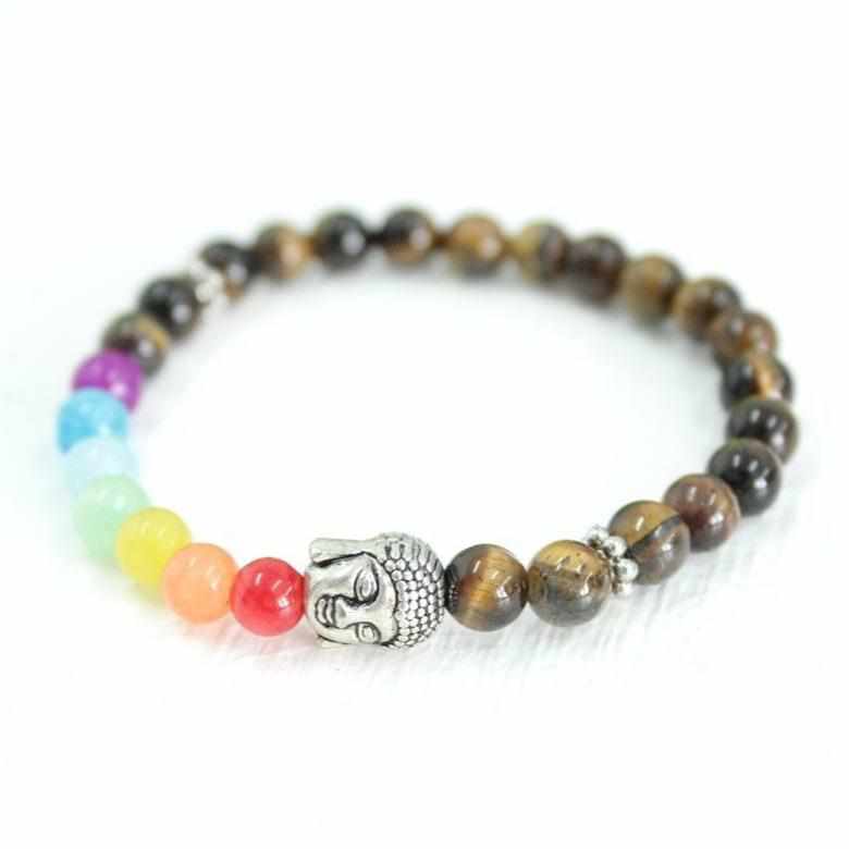 Namaste Chakra Elastic Bracelet - Thailand-Jewelry-Lumily-Multicolor-Lumily MZ Fair Trade Nena & Co Hiptipico Novica Lucia's World emporium