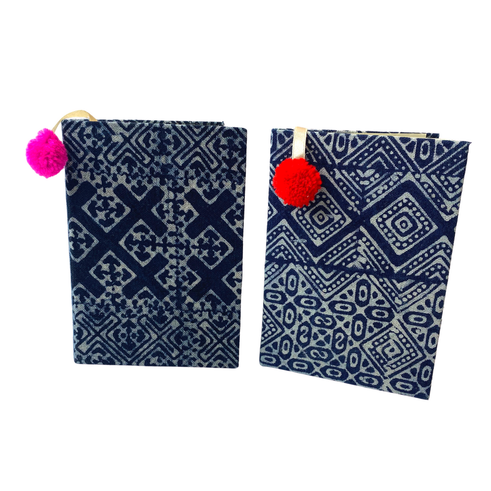 Oasis Indigo Batik Lined Notebook - Thailand-Lumily-Lumily MZ Fair Trade Nena & Co Hiptipico Novica Lucia's World emporium