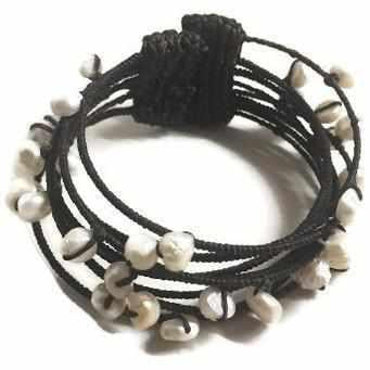 Pearl Cuff Bracelet - Thailand-Jewelry-Lumily-Brown-Lumily MZ Fair Trade Nena & Co Hiptipico Novica Lucia's World emporium