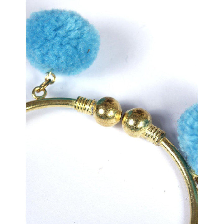 PomPom Brass Cuff Bracelet - Thailand-Jewelry-VKP Handicraft-Lumily MZ Fair Trade Nena & Co Hiptipico Novica Lucia's World emporium