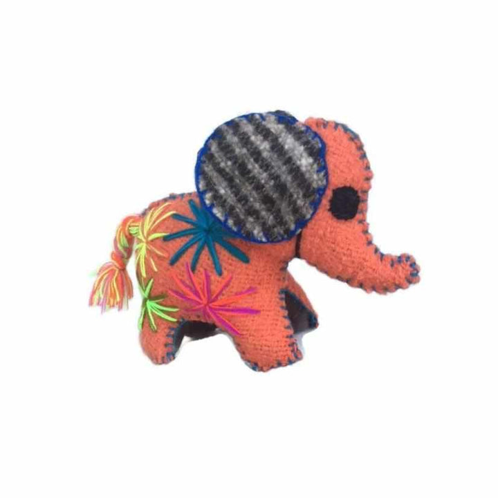 Ellie the Elephant: Repurposed Wool Boho Decor - Mexico-Decor-ABIGAIL (ARTESANÍAS CHONETIK - MX)-Lumily MZ Fair Trade Nena & Co Hiptipico Novica Lucia's World emporium