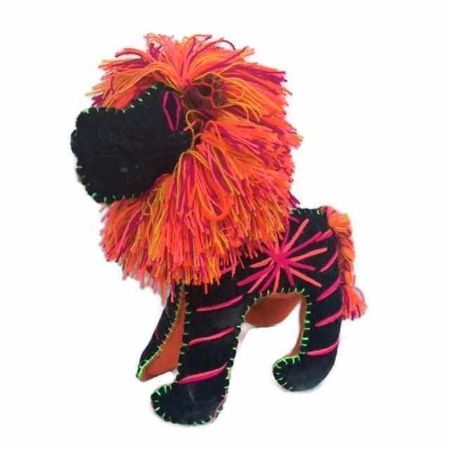 Milo the Lion: Repurposed Wool Boho Decor - Mexico-Decor-Lumily-Lumily MZ Fair Trade Nena & Co Hiptipico Novica Lucia's World emporium