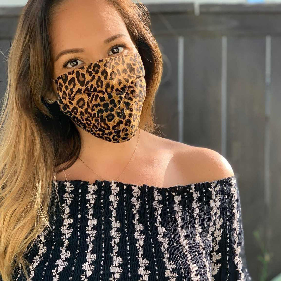 Reversible Jungle Animal Print Pleated Face Mask - Thailand-Apparel-Beautiful Bags-Lumily MZ Fair Trade Nena & Co Hiptipico Novica Lucia's World emporium