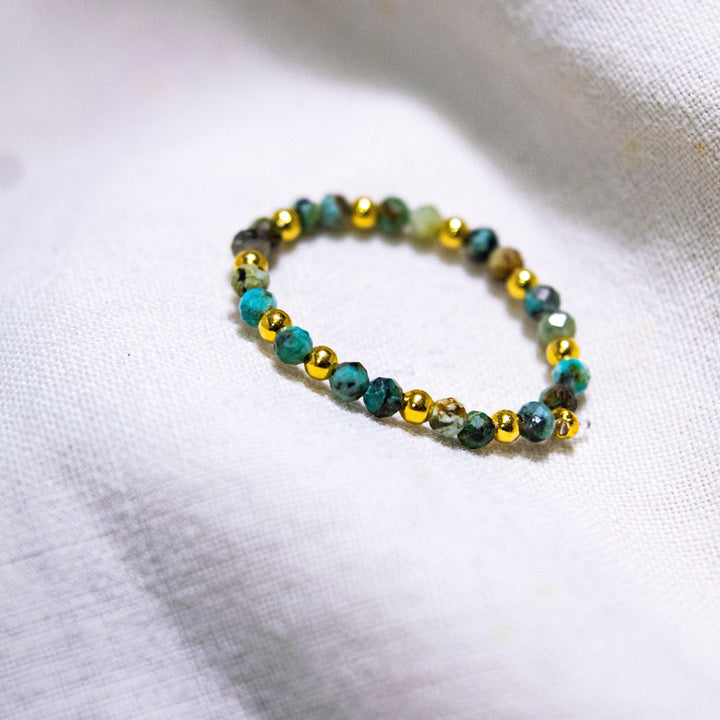 Multi-Stone Gemstone Bead Elastic Ring - Thailand-Jewelry-Arunee (Tontor - TH)-Lumily MZ Fair Trade Nena & Co Hiptipico Novica Lucia's World emporium