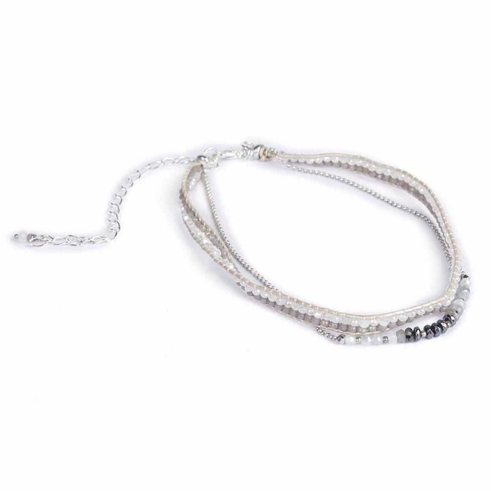 Serenity Stones Double Wrap Bracelet - Thailand-Jewelry-Tontor Jewelry JJ-Gray-Lumily MZ Fair Trade Nena & Co Hiptipico Novica Lucia's World emporium