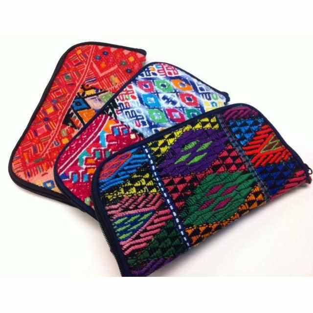 Shanti Upcycled Embroidered Wallet - Guatemala-Bags-Lumily-Lumily MZ Fair Trade Nena & Co Hiptipico Novica Lucia's World emporium