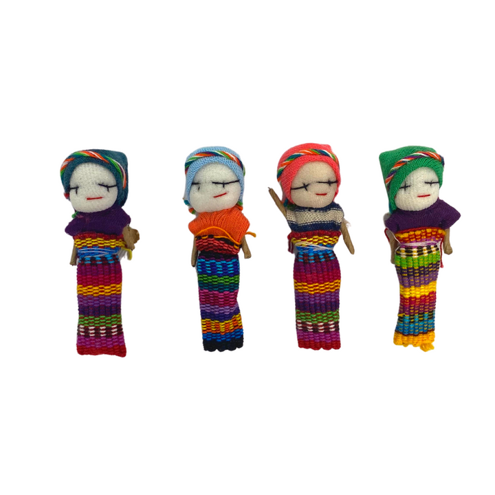 Single Handmade Worry Dolls - Guatemala-Accessories-Laura y Francisco (GU)-Lumily MZ Fair Trade Nena & Co Hiptipico Novica Lucia's World emporium